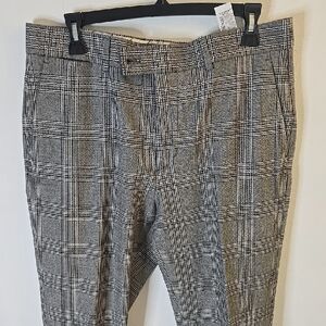 Zara Men's Gray Plaid Dress Trousers